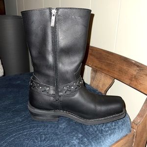 Harley-Davidson® Women's Auburn Black Harness 9-Inch Motorcycle Boots